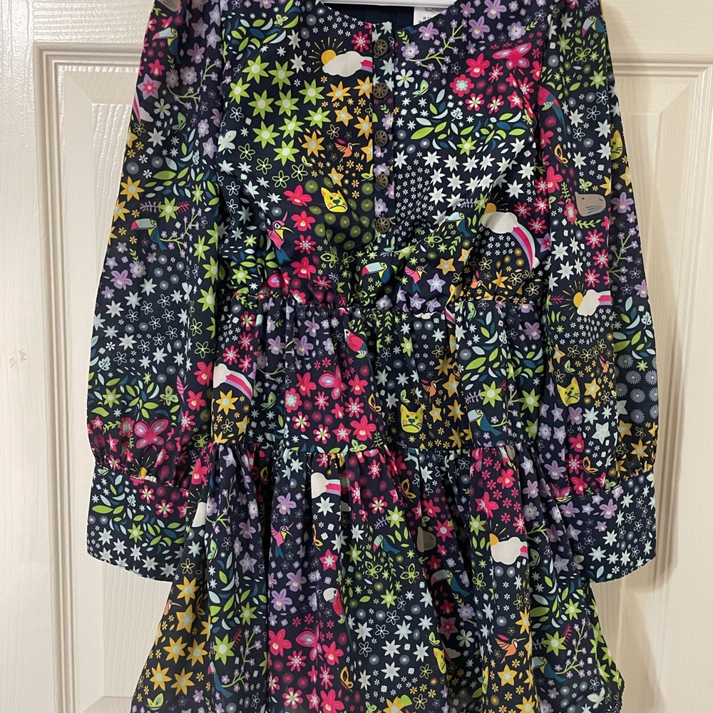 Disney Navy Floral Kids Dress